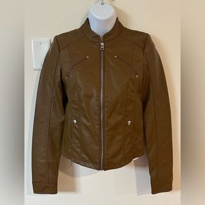 Vero Moda Women’s Brown Faux Leather Jacket NWT Size XS